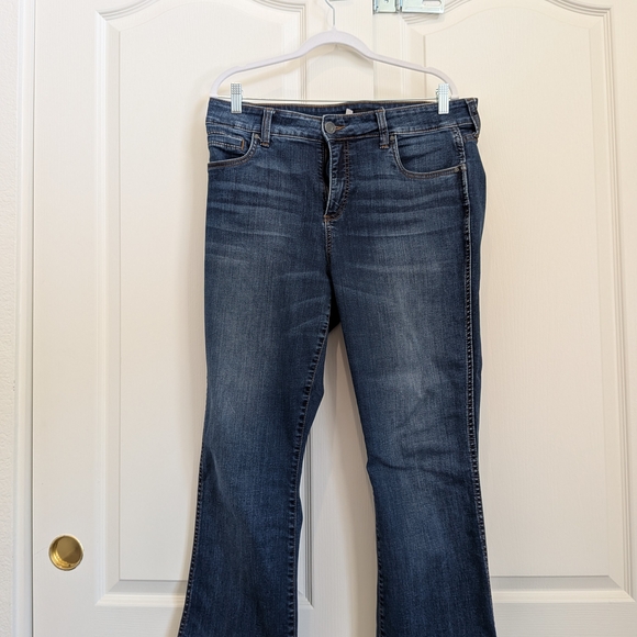 Kut from the Kloth Indigo Flare Jeans - Picture 2 of 9